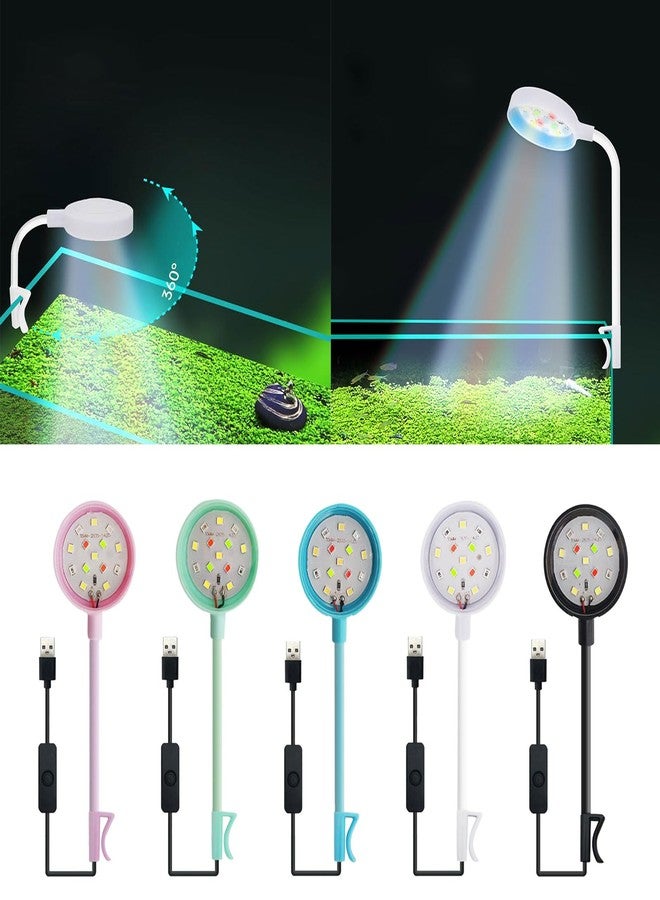 URTERYSER Lamps, Small Aquarium Fish Tank Led Light with USB Interface Clip On for Plant Aquarium, 8.00 * 8.00 * 4.00CM - Image 4